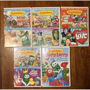 Lot 9 VEGGIE TALES Children's Christian Life Values Bible Lessons Stories DVDs